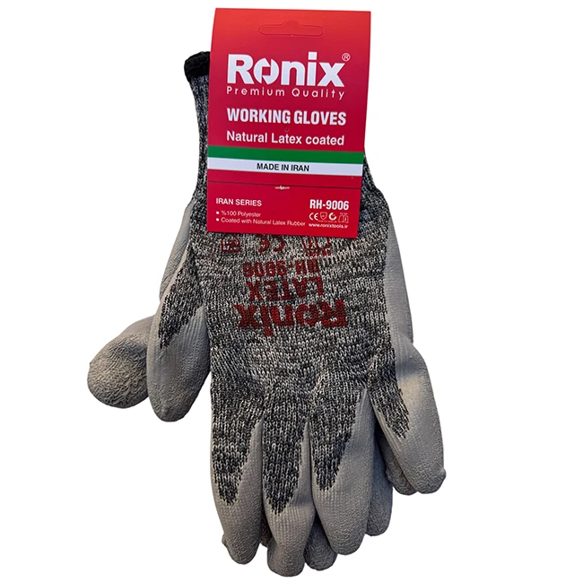 دستکش ایمنی لاتکس نیمه صنعتی رونیکس مدل RH-۹۰۰۶