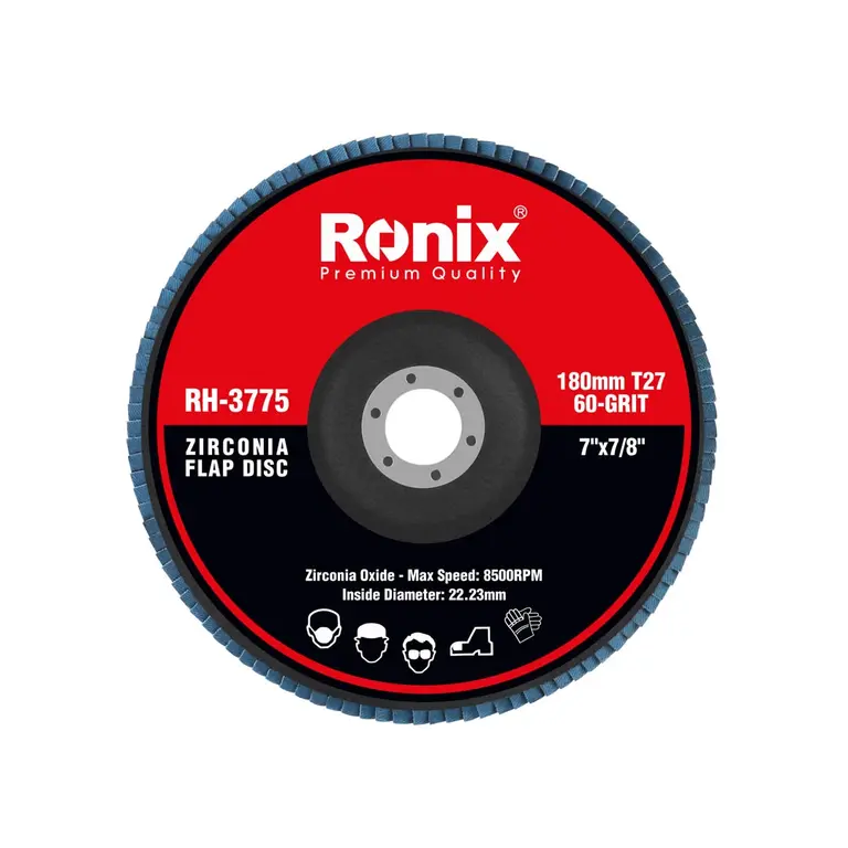 سنباده فلاپ دیسکی ۱۸۰ میلیمتری P۶۰ رونیکس مدلRH-۳۷۷۵